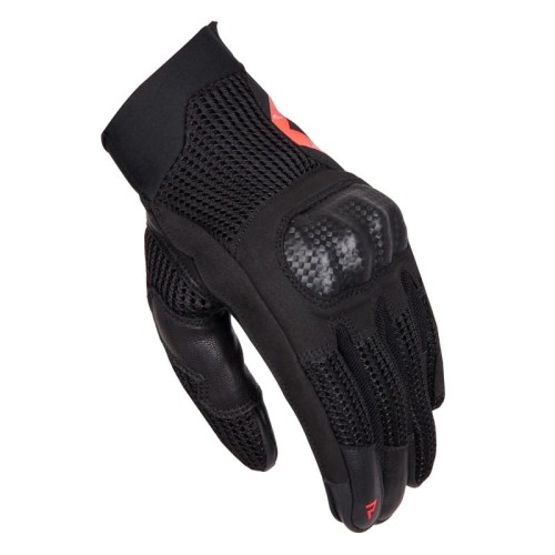 Przejdź do produktu RĘKAWICE SKÓRZANE REBELHORN GAP III BLACK/FLUO RED