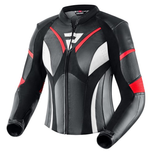 Przejdź do produktu KURTKA SKÓRZANA REBELHORN REBEL LADY BLACK/FLO RED/WHITE 