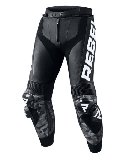 Przejdź do produktu SPODNIE SKÓRZANE REBELHORN REBEL BLACK/WHITE 