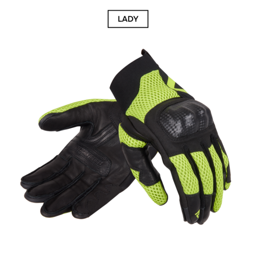 Przejdź do produktu RĘKAWICE MOTOCYKLOWE DAMSKIE REBELHORN GAP 3 BLACK FLUO YELLOW WXS