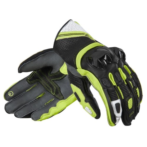 Przejdź do produktu RĘKAWICE MOTOCYKLOWE REBELHORN ST SHORT BLACK GREY FLUO YELLOW