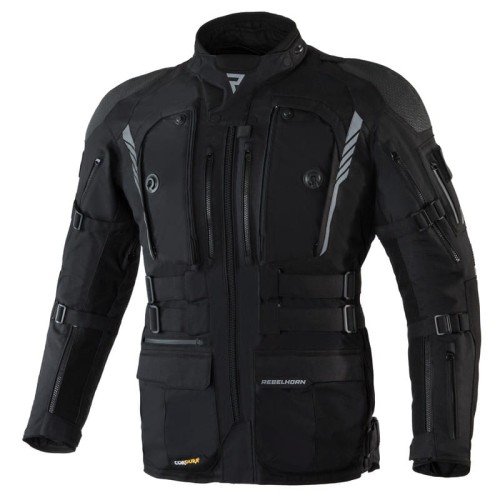Przejdź do produktu KURTKA MOTOCYKLOWA TEKSTYLNA REBELHORN PATROL BLACK