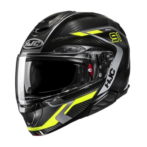 Przejdź do produktu KASK MOTOCYKLOWY HJC RPHA91 CARBON LAGOS BLACK YELLOW