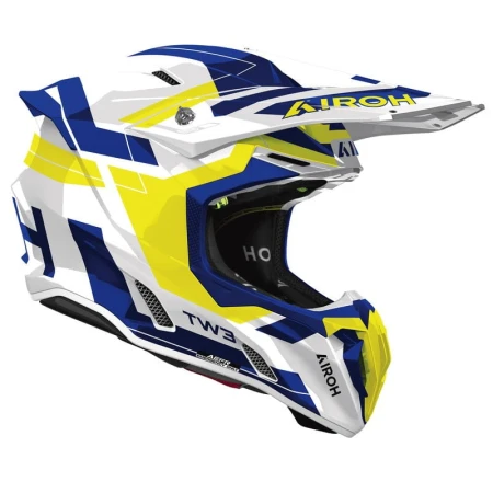 KASK MOTOCYKLOWY AIROH TWIST 3 DYNASTY BLUE YELLOW GLOSS