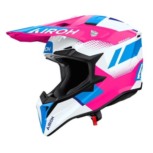 Przejdź do produktu KASK MOTOCYKLOWY AIROH WRAAAP VISION PINK GLOSS