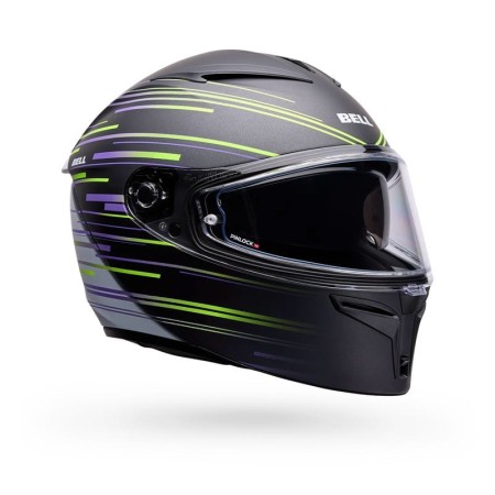 KASK MOTOCYKLOWY BELL LITHIUM VELO MATTE PEARL BLACK YELLOW
