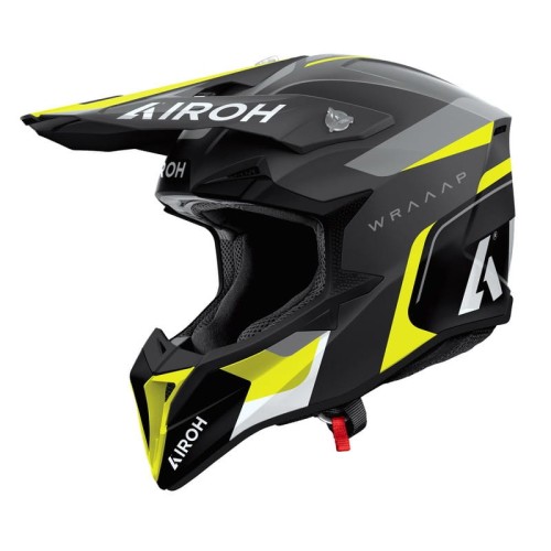 Przejdź do produktu KASK MOTOCYKLOWY AIROH WRAAAP CONQUER YELLOW MATT