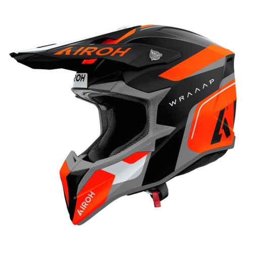 Przejdź do produktu KASK MOTOCYKLOWY AIROH WRAAAP CONQUER ORANGE MATT
