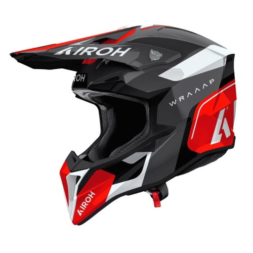 Przejdź do produktu KASK MOTOCYKLOWY AIROH WRAAAP CONQUER RED GLOSS