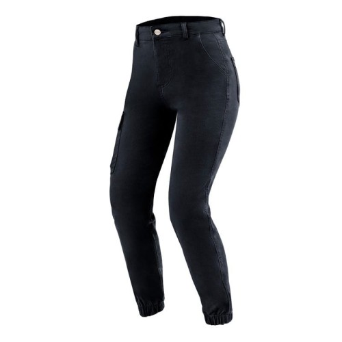 Przejdź do produktu JEANSY MOTOCYKLOWE DAMSKIE OZONE JANE JOGGER FIT BLACK