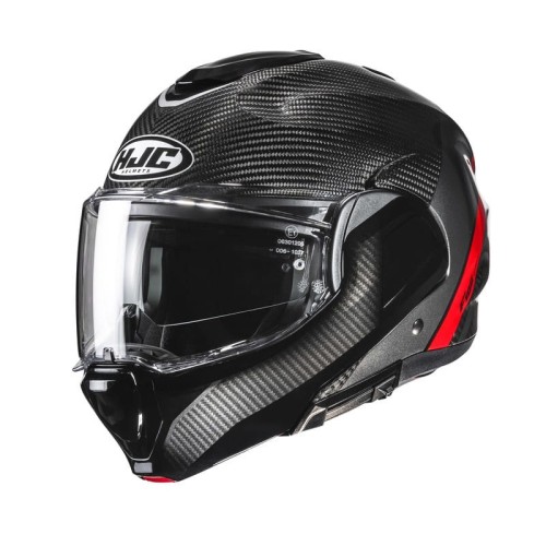 Przejdź do produktu KASK MOTOCYKLOWY HJC F100 CARBON STAN BLACK RED