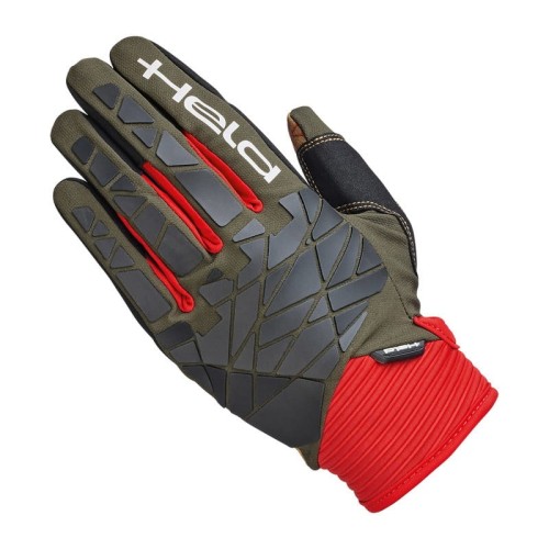 Przejdź do produktu RĘKAWICE MOTOCYKLOWE HELD TACTURA MILITARY GREEN RED