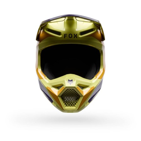 KASK MOTOCYKLOWY FOX V1 IMAGE PRINT PURPLE YELLOW