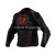 KURTKA MOTOCYKLOWA SKÓRZANA REBELHORN VANDAL 2 BLACK GREY FLUO RED 46