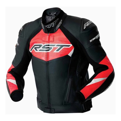 Przejdź do produktu KURTKA MOTOCYKLOWA SKÓRZANA RST TRACTECH EVO D3O BLACK FLUO RED