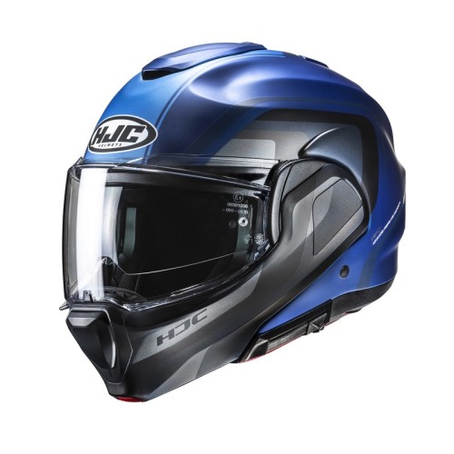 Przejdź do produktu KASK MOTOCYKLOWY HJC F100 REFF BLUE GREY