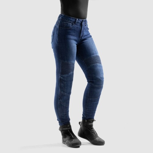 Przejdź do produktu JEANSY MOTOCYKLOWE DAMSKIE REBELHORN AGNESS 2 WASHED BLUE MONOLAYER 