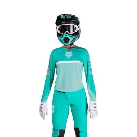 BLUZA MOTOCYKLOWA DAMSKA FOX FLEXAIR FRACTURE AQUA