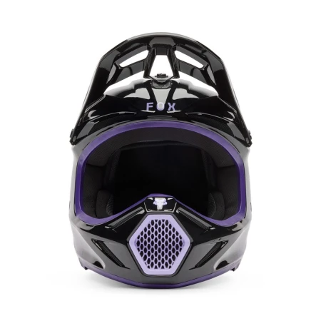 KASK MOTOCYKLOWY JUNIOR FOX V3 SPIRE BLACK PURPLE