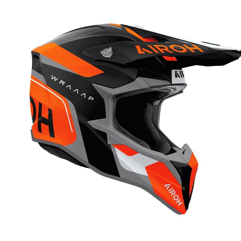 KASK MOTOCYKLOWY AIROH WRAAAP CONQUER ORANGE MATT