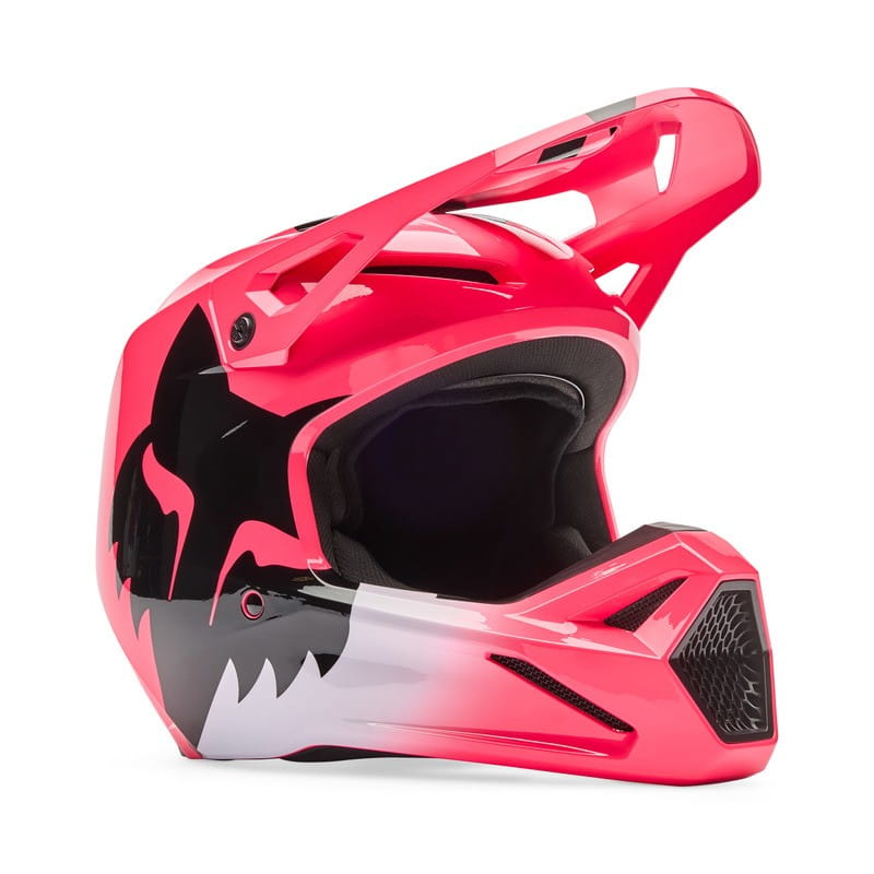 KASK MOTOCYKLOWY JUNIOR FOX V1 SHIELD PINK