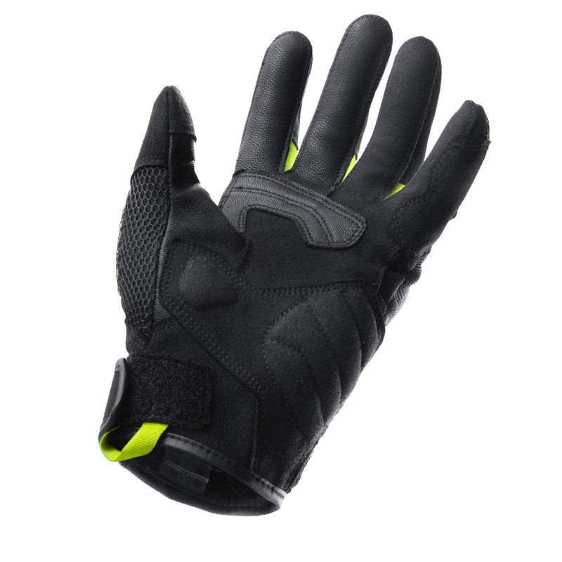 RĘKAWICE MOTOCYKLOWE REBELHORN CORE BLACK GREY FLUO YELLOW