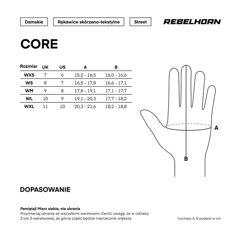 RĘKAWICE MOTOCYKLOWE DAMSKIE REBELHORN CORE BLACK GREY FLUO YELLOW WXS